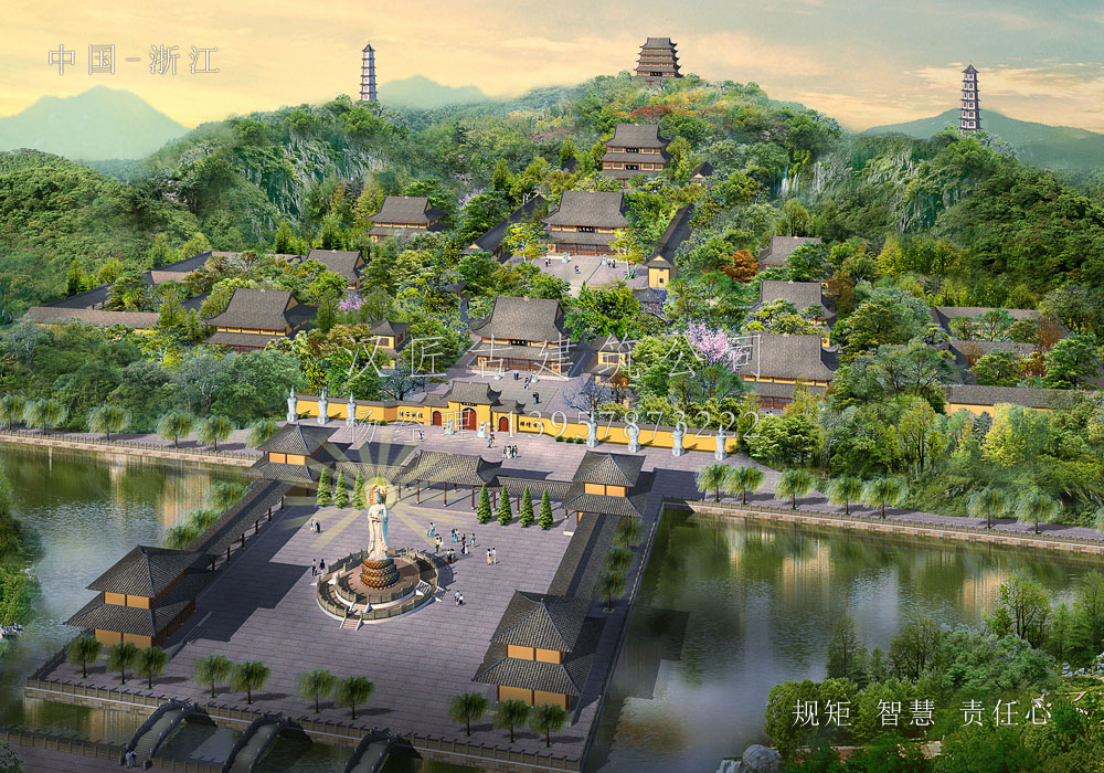 玉泉講寺總體寺院建筑規(guī)劃布局圖  第1張