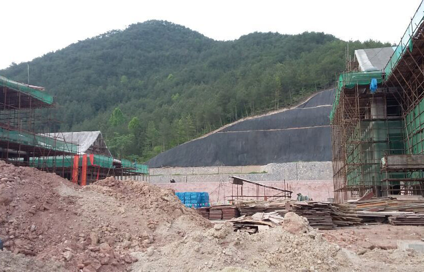 天臺(tái)山寺院古建筑施工現(xiàn)場(chǎng) 第2張