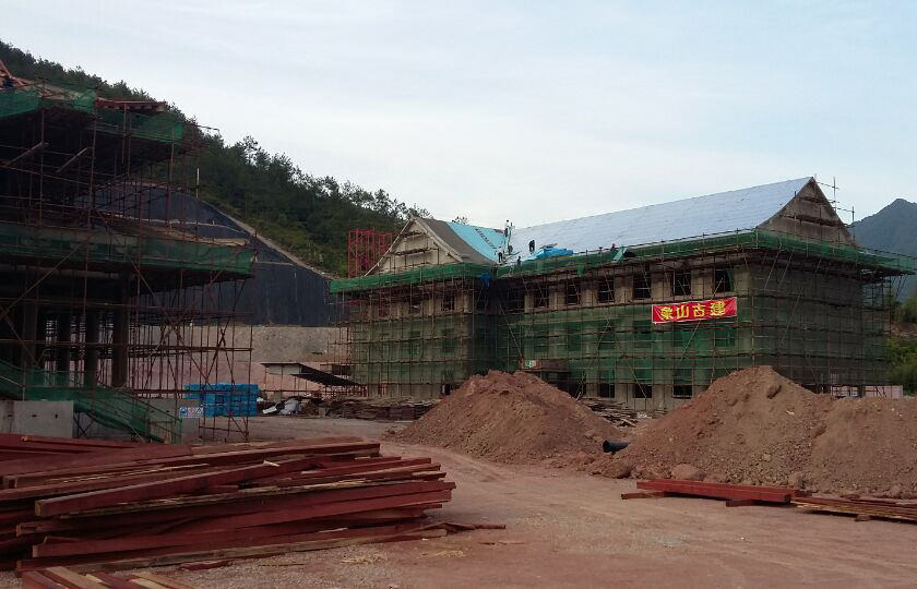 天臺(tái)山寺院古建筑施工現(xiàn)場(chǎng) 第3張
